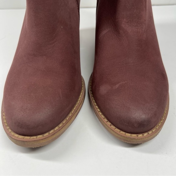 Blondo Nova Waterproof Bootie Maroon Nubuck Leather B6207 Womens Size 7.5 - Picture 3 of 11